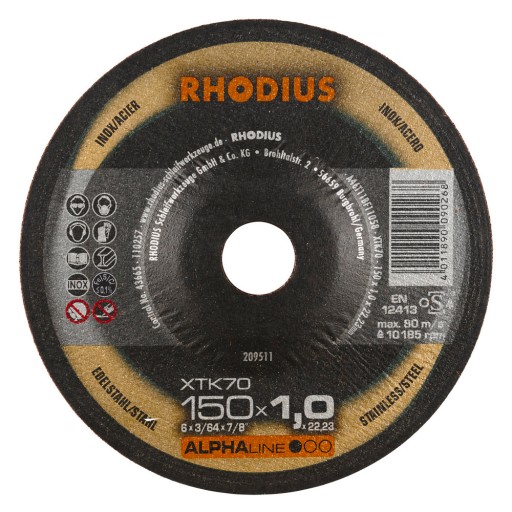 Oceľový kotúč RHODIUS 150x1,0x22,23 XTK70