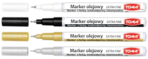 OIL MARKER olejový popisovač 0,9 TOMA strieborný
