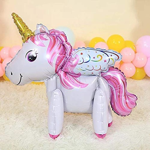 Fóliový balónik UNICORN 3D jednorožec 1-9 narodeninová PARTY veľký kôň STOJÍCI