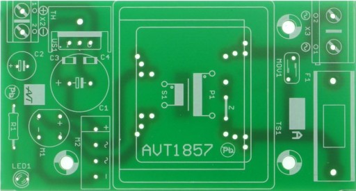 Modulárny napájací zdroj, AVT1857 PCB