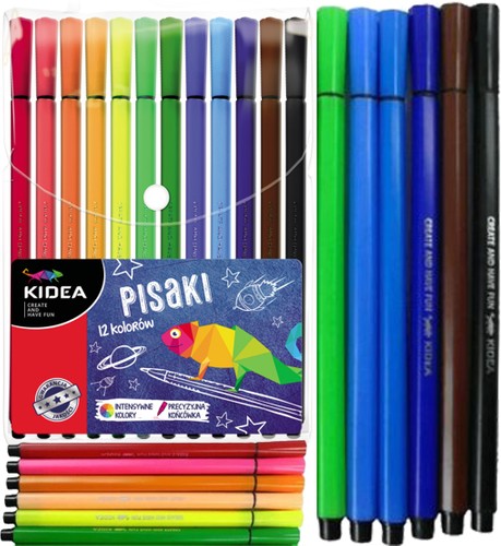 Fixky v puzdre, fixky, fixky, 12 farieb - KIDEA