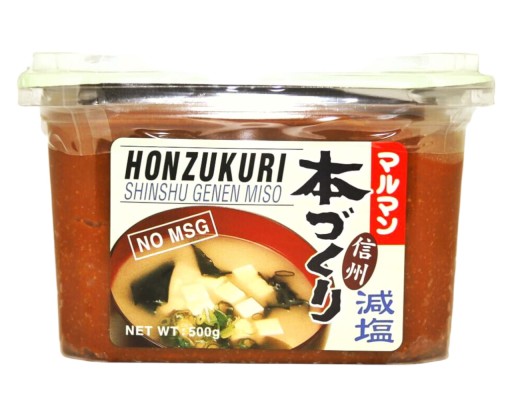 Shinshu Genen Miso Less Salt 500g Honzukuri