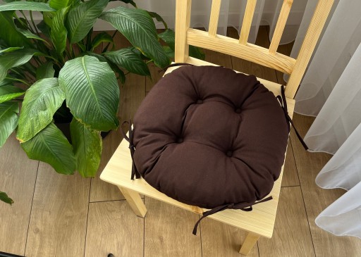 Podsedák na stoličku taburetka 35cm HNEDÝ CIRCLE