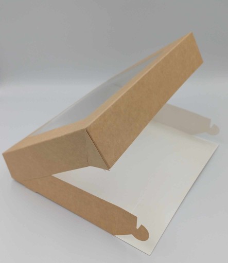 SUSHI CAKE CATERING BOX 26x26x5 cm eko kraft okienko
