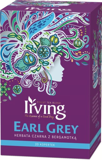 IRVING čierny čaj s príchuťou Earl Grey 25 vrecúšok 37,5 g