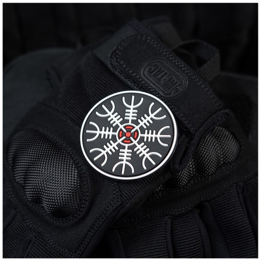 3D náplasťová prilba Terror Aegishjalmur M-Tac Emblém PVC na suchý zips čierna/biela
