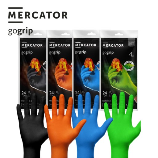 Dielenské rukavice Nitrilové rukavice SUPER STRONG THICK GOGRIP 4 ks.