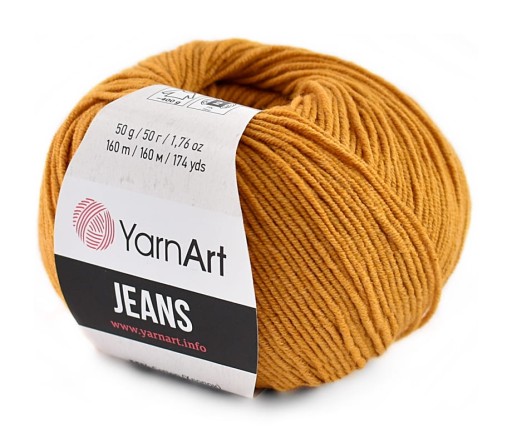YARNART JEANS 84 horčicová priadza