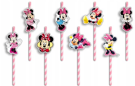 NARODENINOVÉ SLAMKY s POSTAVIČKAMI - MINNIE MOUSE MINI NARODENINOVÁ VÍLA - 8 ks.