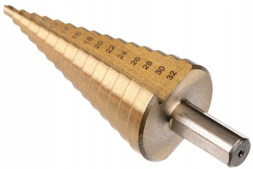 VIANOČNÝ STROMČEK KUŽELOVÁ VRTAČKA KROKOVANÁ HSS TYTAN 4-32MM VRTAČKY