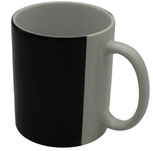 Keramický hrnček 330 ml čiernobiely 1 ks