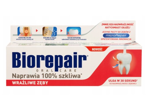 BioRepair Sensitive Repair zubná pasta bez fluoridu 75 ml