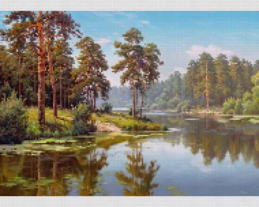 DIAMANTOVÁ VÝŠIVKA Diamantová maľba River Forest 5D diamantová mozaika