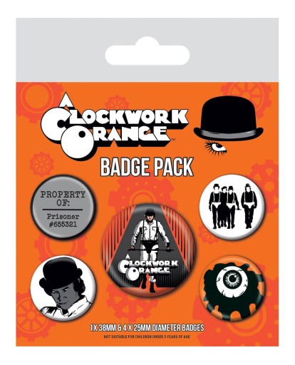 Špendlíky na batoh A Clockwork Orange Ultra Violence Sada 5 ks