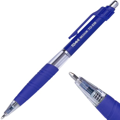 TOMA TO-038 Automatické guľôčkové pero 1mm modré