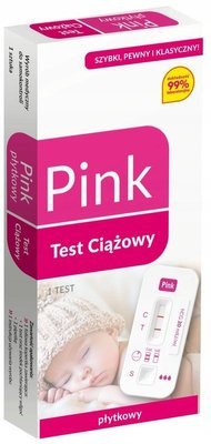 Ružový tehotenský testovací tanier 1 ks.