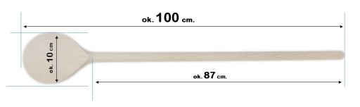Miska na kotlík, okrúhla lyžica, miešadlo, 100 cm.