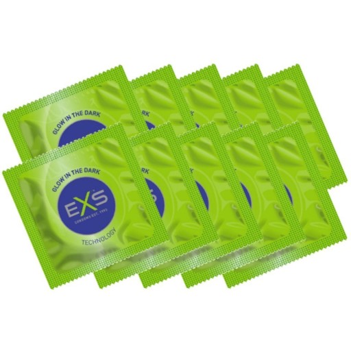 EXS Glow In The Dark - Fluorescenčné kondómy
