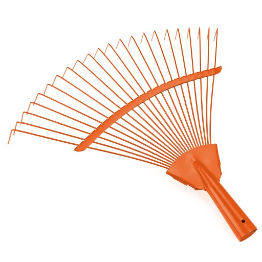 Kovový záhradný ventilátor hrable na lístie na trávu, 22 hrabacích zubov