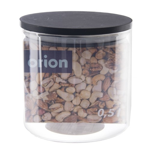 KUCHYŇSKÁ dóza na sypké produkty, potraviny, sklo, s tesnením, 450 ml