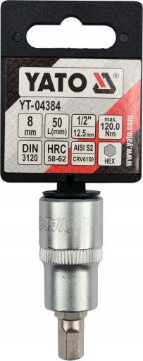 YATO - HEX L-KEY BIT 1/2'' 8MM L55MM