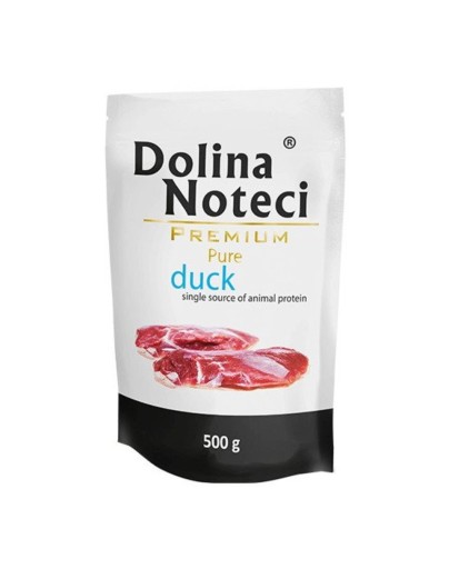 DOLINA NOTECI Čisté vlhké krmivo pre psov Kačica 500g pre alergikov