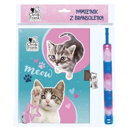 DENNÍK MAČKY SO ZÁMČKOM + POPIT NÁRAMOK PKBCF37