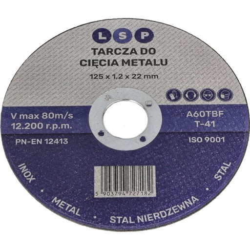 Kotúčové rezné kotúče na kov 125 INOX NEREZ 10 kusov inox
