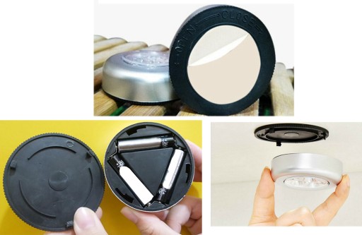 X1 SAMOLEPIACA LAMPA 3LED DIÓDA BATÉRIA DOTYK