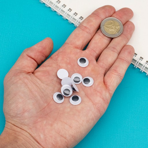 Oči pre hračky plastové 12x3mm 220ks/20g