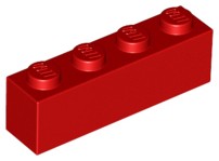 LEGO 3010 BRICK 1x4 červená NOVINKA (20g) 12 ks.