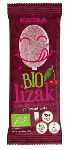 Naura BIO prírodné čerešňové lízatko