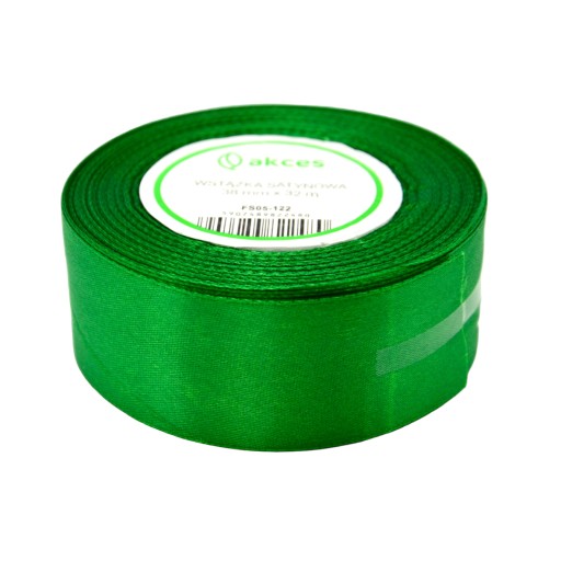 Stuha Saténová stuha, tmavozelená, 38mm, 32mb