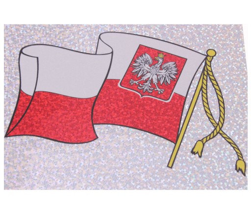 Samolepka Vlajka Samolepky Polish Flag Emblem Glitter