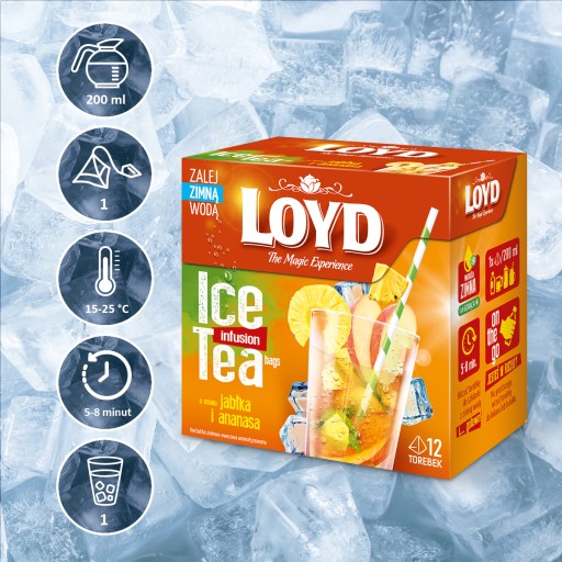 Studený čaj Fruit Express Studený čaj Jablko a ananás 12T LOYD