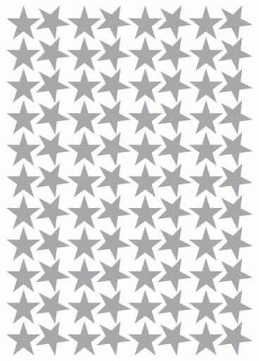 STARS samolepky Hviezdy 3cm 88ks STRIEBORNÉ