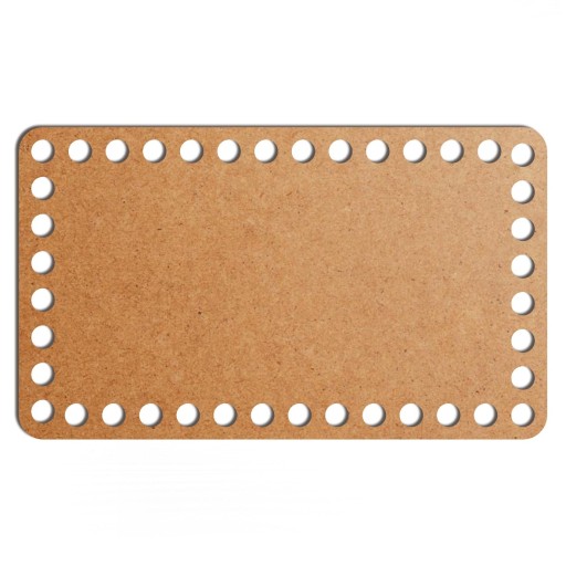 šedý základný košík dno 13x22cm HDF obdĺžnik