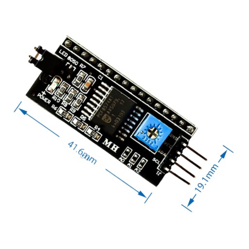 Prevodník e-MTelektron IIC I2C na LCD 1602 HD44780