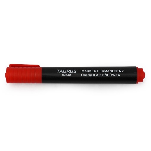 TAURUS 9001A červený permanentný okrúhly popisovač