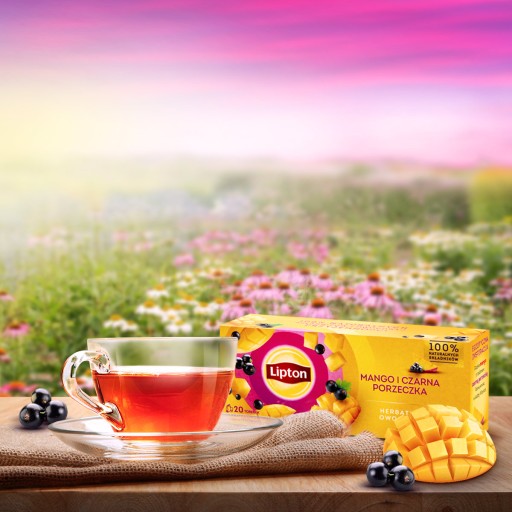 Set Lipton ovocný čaj Mango, Jahoda mix 2x20 sáčkov 66g