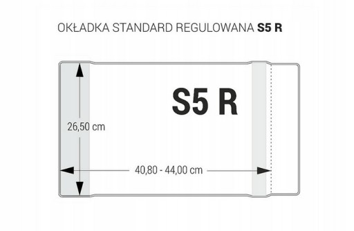 Biurfol S5R nastaviteľný poťah 265mm x 408-440mm