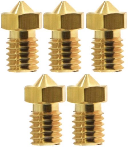 SET 5 x V6 0,8 mosadzná hubica - 3D PRUSA 1,75mm