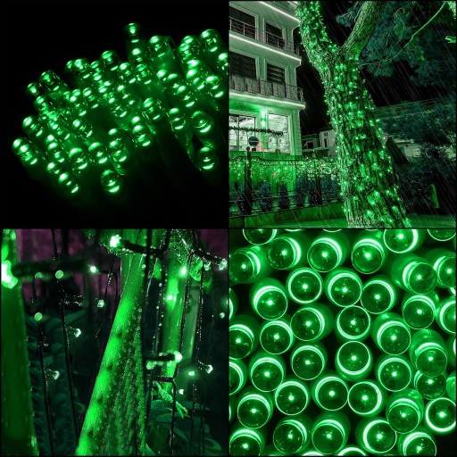 OSVETLENIE VIANOČNÉHO STROMČEKA 100 LED 8,5m VONKAJŠIE VNÚTORNÉ ZELENÉ VIANOCE