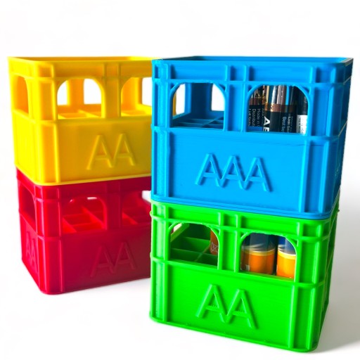 KAJAWIS organizér na AAA batérie, BATTERIES box, kufrík, EKO kontajner