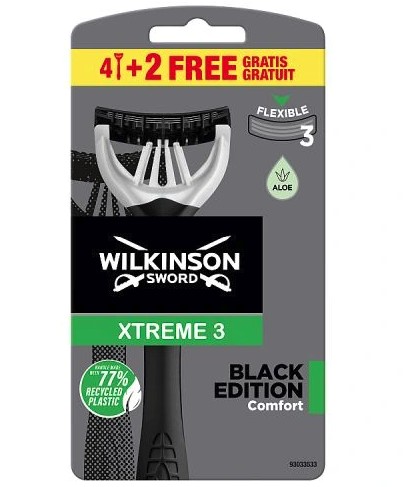 Holiace strojčeky Wilkinson Xtreme 3 Black Edition Comfort 6 ks