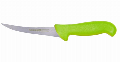 Rezzer ohnutý zastrihávač, polopružný, 13 cm, zelený