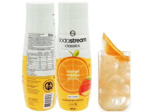 POMARANČOVO MANGO NULOVÝ KONCENTRÁT SIRUP NA SODASTREAM DRINK 9L so 440ml