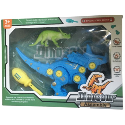 DINOSAUR NA MONTÁŽ + SÚPRAVA NA STAVBU POSTAVY