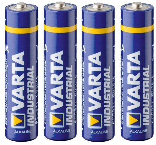 ALKALICKÁ BATÉRIA MALÉ PRSTY AAA VARTA INDUSTRIAL R3 LR03 1,5V 4 KS