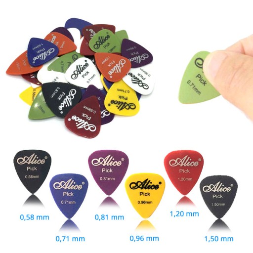 SADA 6 PIEROVÝCH GITAROVÝCH TRUSNIČIEK 0,58-1,5 mm MATNÝ
